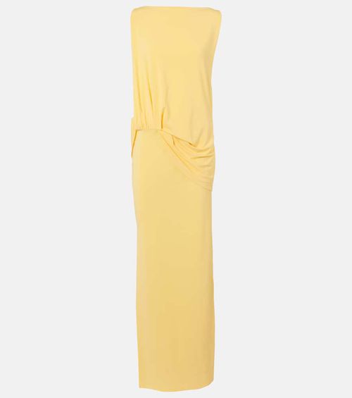 Peplo jersey maxi dress