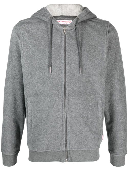 Zip-up drawstring hoodie - Grey
