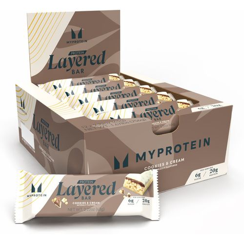 Layered Protein Bar - 12Bars - Cookies and Cream