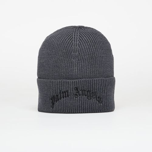 Palm Angels Curved Logo Beanie Anthracite/ Black Universa