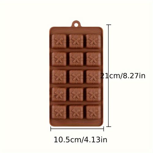TEMU Gift Box Chocolate Mold, Ice Mold, Baking Tools, Pudding Mold, Birthday Gift, Cake Mold, Christmas Chocolate Mold, Ice Grid, , Bow Chocolate
