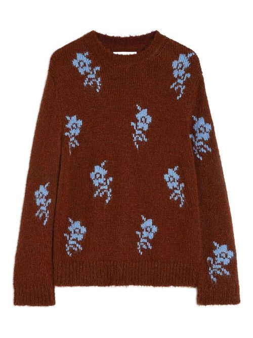 Floral sweater - Brown