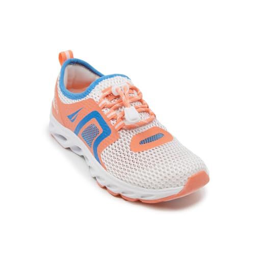 Nautica Womens Water Shoes Jogging Quick Dry Pool Sports Sneaker-Aslin-Grey Pink