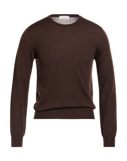 Man Sweater Dark brown Size 36 Virgin Wool