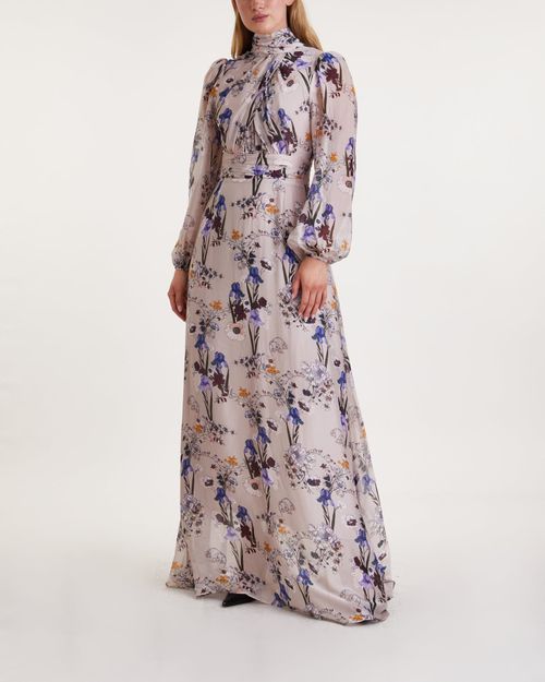 Malina Dress Valerie open back silk Multicolor