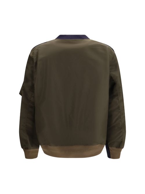 Paneled Cotton Sweatshirt — Navy