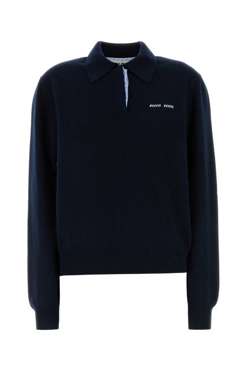 Cashmere Polo Shirt — Navy