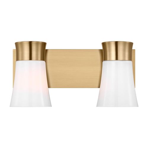 Satin Brass Bathroom Vanity Light from the Roy Collection