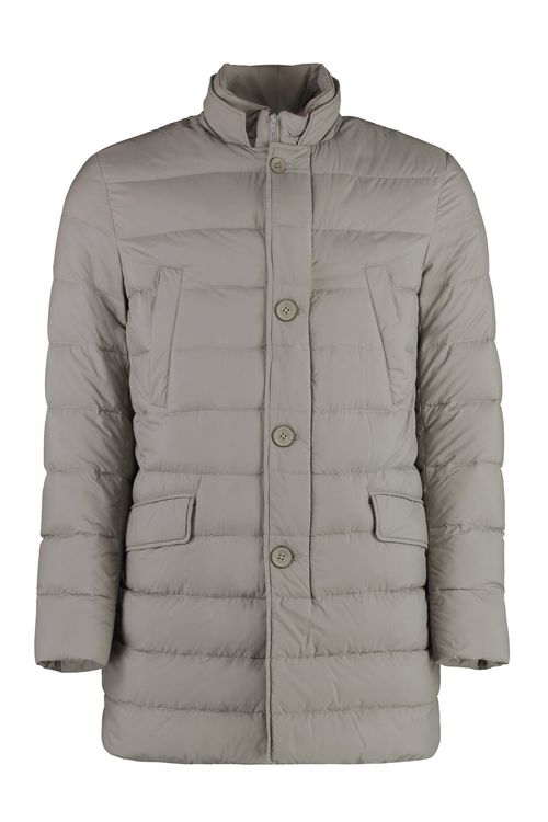 Techno-Nylon Down Down Jacket — Gray