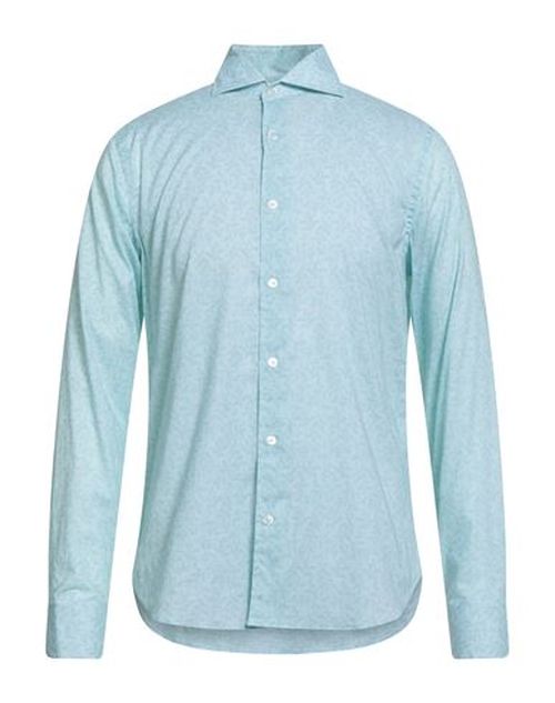 Man Shirt Light green Size 15 ¾ Cotton, Elastane