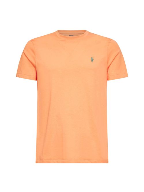 Logo-Embroidered Jersey T-Shirt — Orange