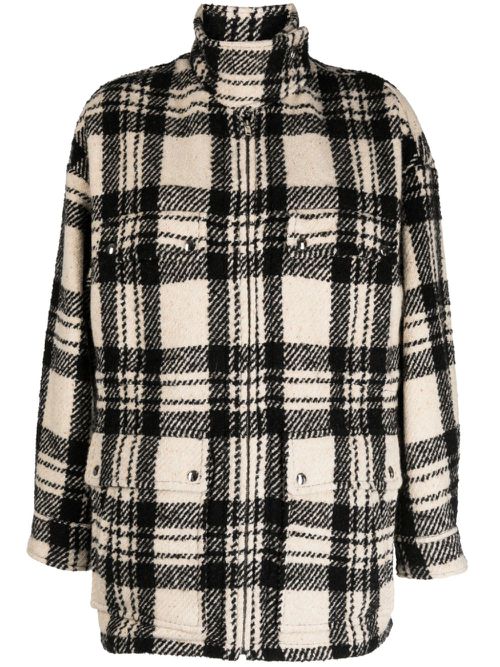 Bielo checked coat - Neutrals
