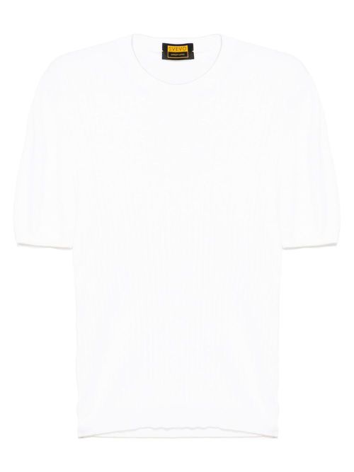 Svevo fine ribbed cotton t-shirt - White