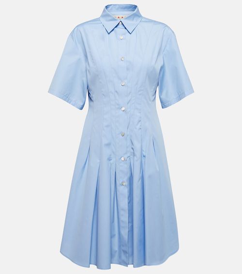 Cotton poplin shirt dress
