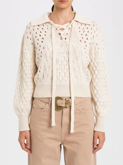 Sweater Woman color Yellow Cream