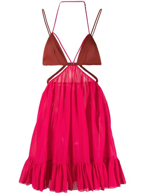 Cut-out strappy minidress - Red