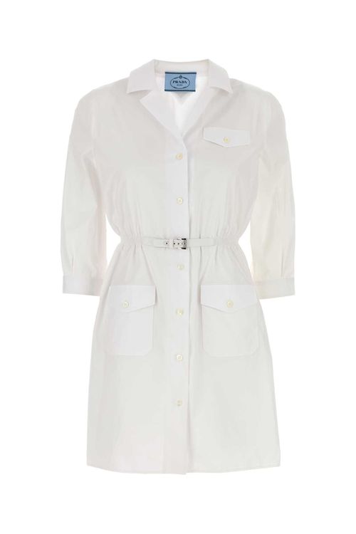 White Poplin Shirt Dress