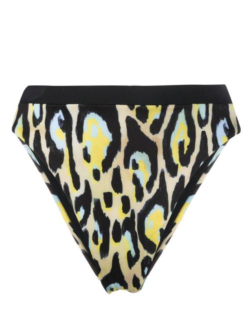 Jaguar-print bikini bottoms - Neutrals