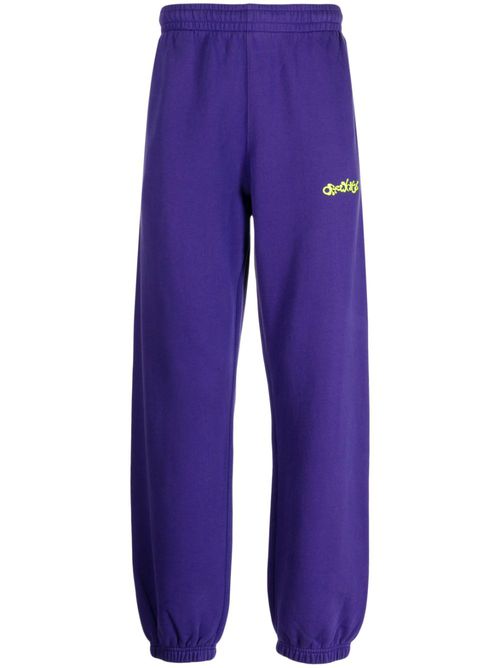 Logo-print track pants - Purple