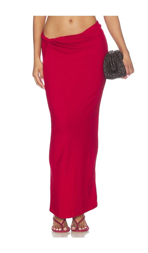 & Reckless Sofi Jersey Knit Skirt in Red. - S also in XS