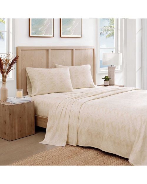 All Over Palms Cotton 300 Thread Count Sateen Sheet Set