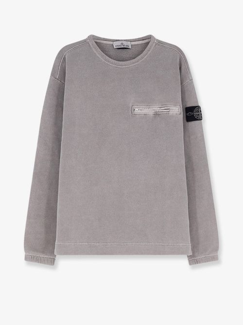 Logo-Patch Cotton Sweatshirt — Gray