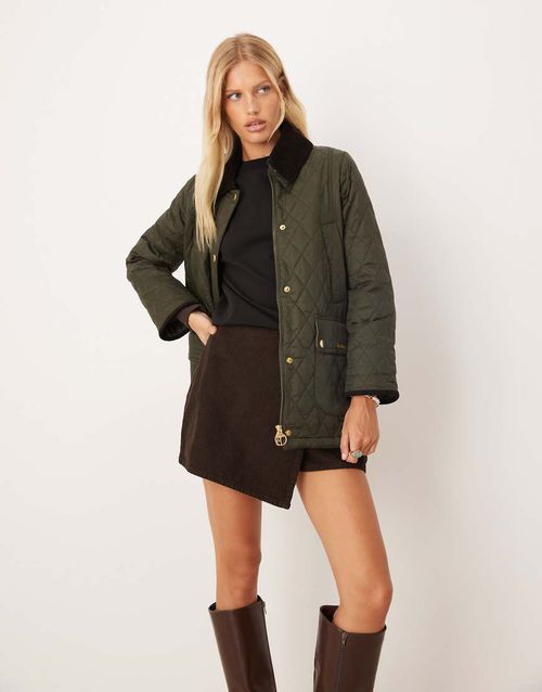Modern Beadnell quilted jacket in sage/ancient - DGREEN