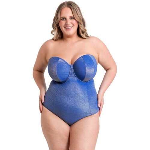 Curvy Kate Womens CS037600 Sapphire Seas Multiway Bandeau Swimsuit - - Blue Elastane