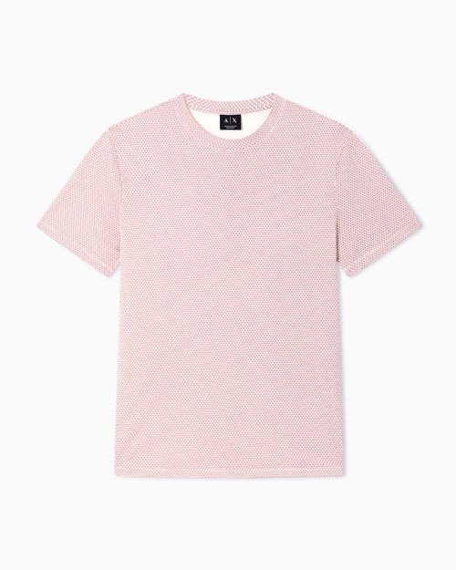 Regular fit cotton T-shirt with allover logo detail