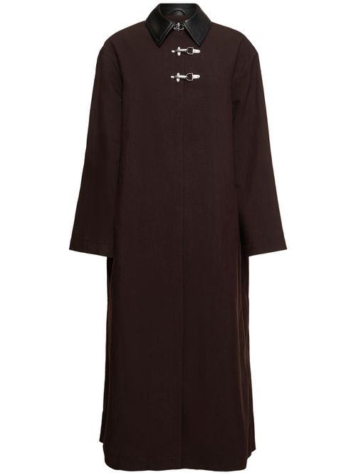 Zofia Waxed Cotton Blend Long Coat