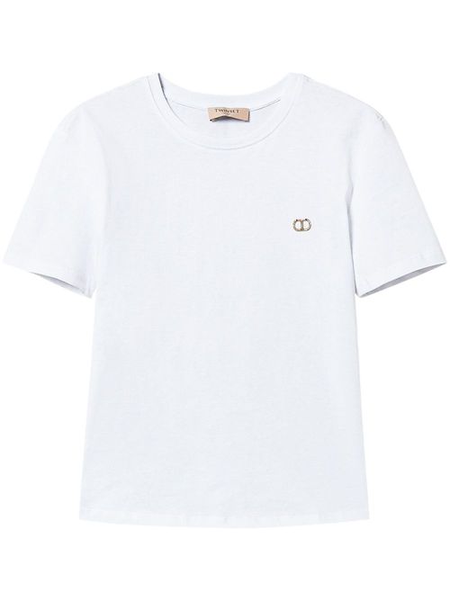 Oval T-plaque T-shirt - White