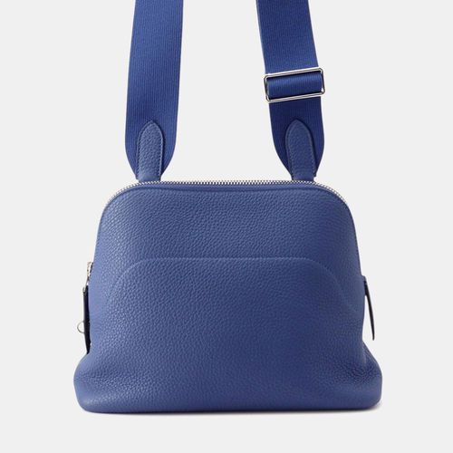 Hermes Bolide Messenger Blue Tie Togo Leather