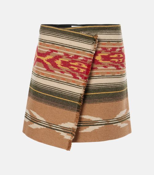 Adelaide fringed wool-blend miniskirt