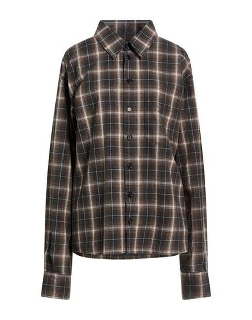 Woman Shirt Dark brown Size 4 Cotton