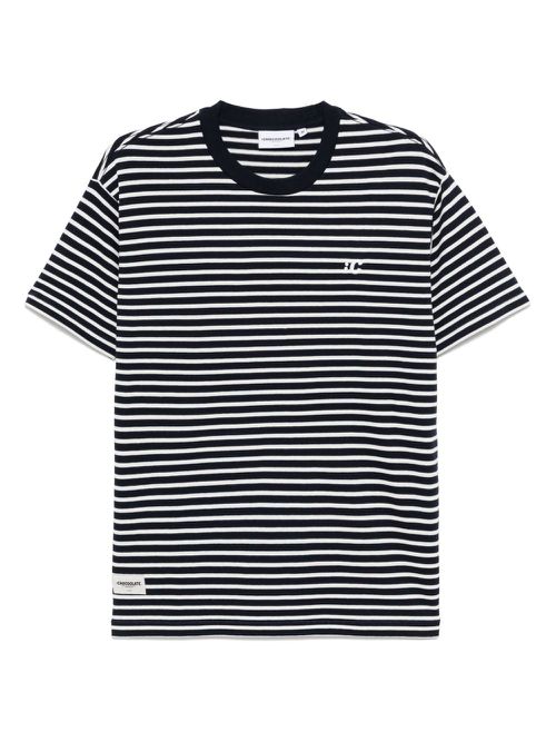Logo-embroidered T-shirt - Blue