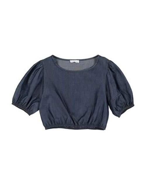 Kid Girl Top Slate blue Size 16 Cotton, Tencel