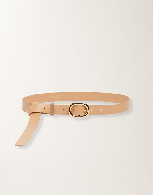 Nappa leather belt, maple