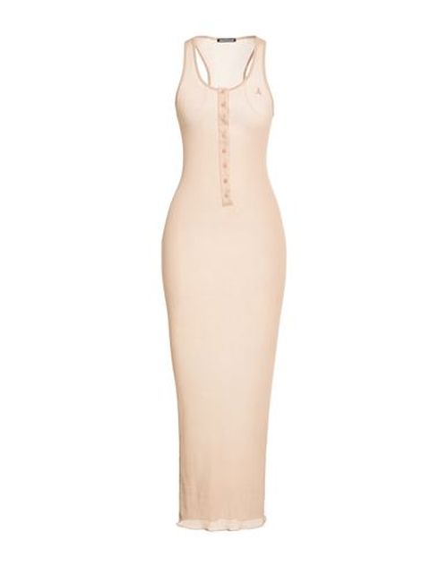 Andreādamo Woman Maxi dress Sand Size S Cotton, Nylon