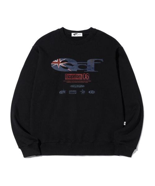 British Vintage ESCF Logo Collage Print Sweatshirt