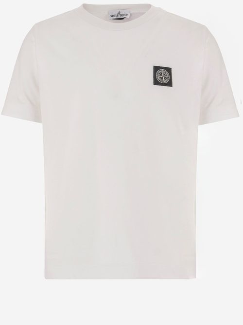 Logo-Embroidered Cotton T-Shirt — White