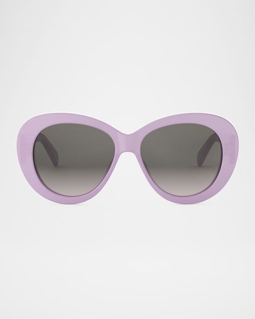 Triomphe Logo Oval Acetate Sunglasses