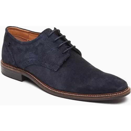 Men's Base London Eton Lace Up Leather Men's Navy Lace-Up Shoe