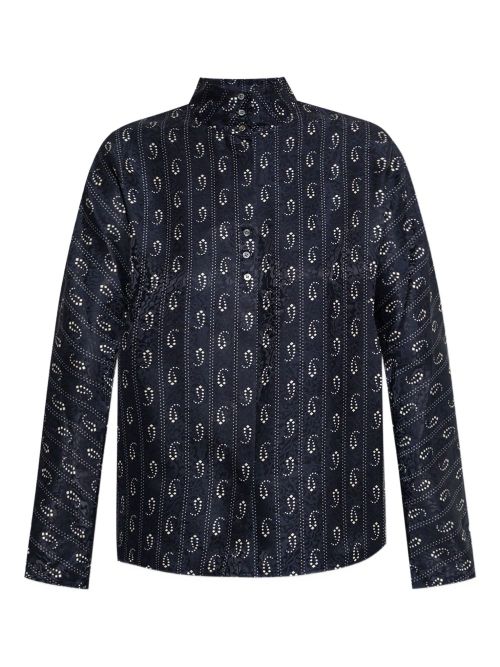 Jacquard silk shirt