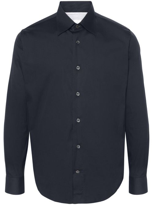 Pointed-collar shirt - Blue