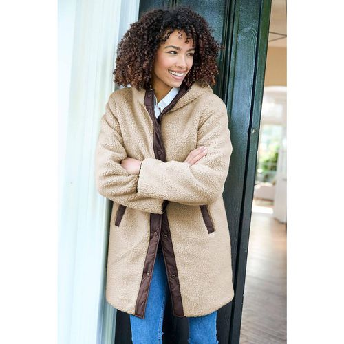 Cotton Traders Women's Reversible Coat in Dark Brown