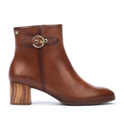 Pikolinos for woman. W1Z-8588 Calafat brown leather ankle boots (41), 5 to 8 cm, Zip, Casual