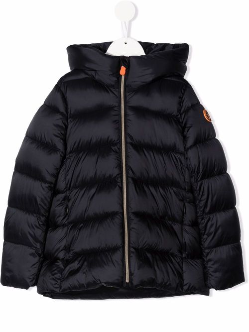 Hooded padded coat - Black