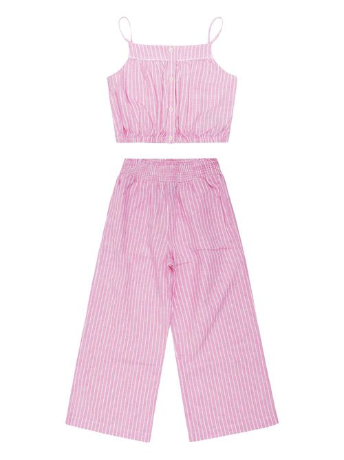 POLO RALPH LAUREN KIDS striped trouser set - Pink