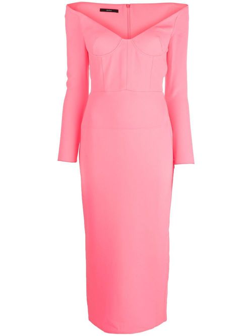 Deryn off-shoulder midi dress - Pink