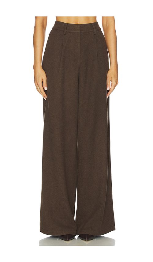 SAU LEE Neve Wool Pant in Espresso. 8 also , 10, 2